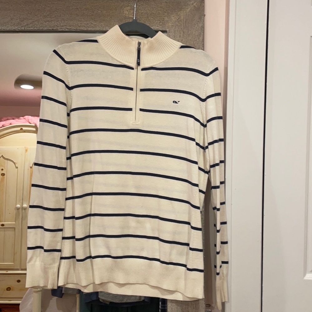 Vineyard vines striped Quarter Zip